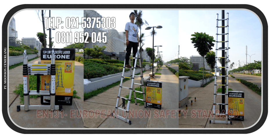 Tangga Teleskopik Lipat 3,8M Tangga Teleskopik Lipat 3.8M