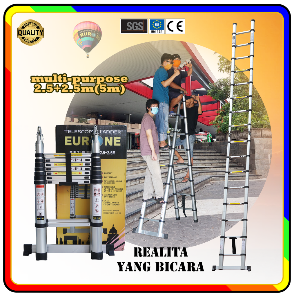 tangga teleskopik 5 meter